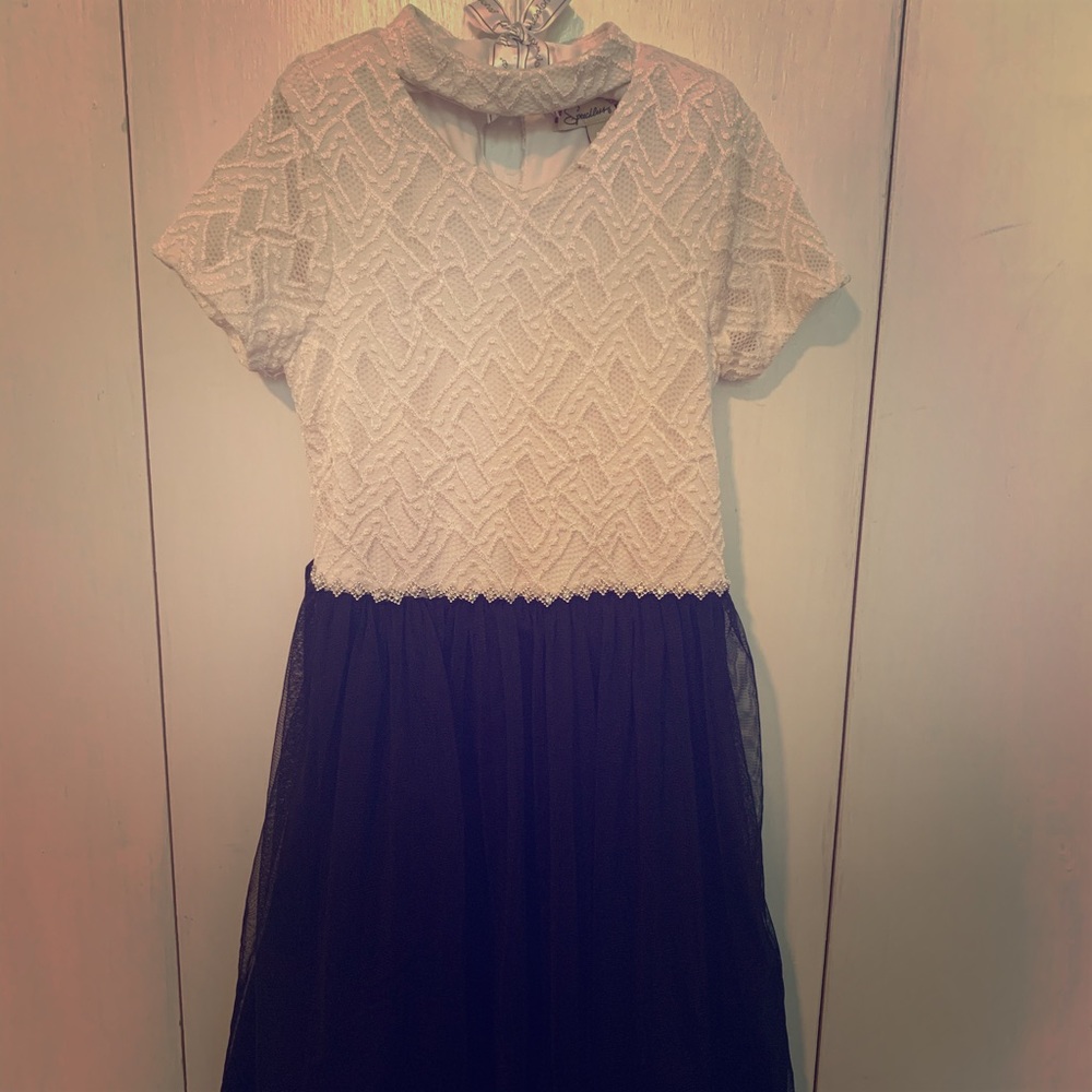Speechless Girls Black & White Dress Size 8